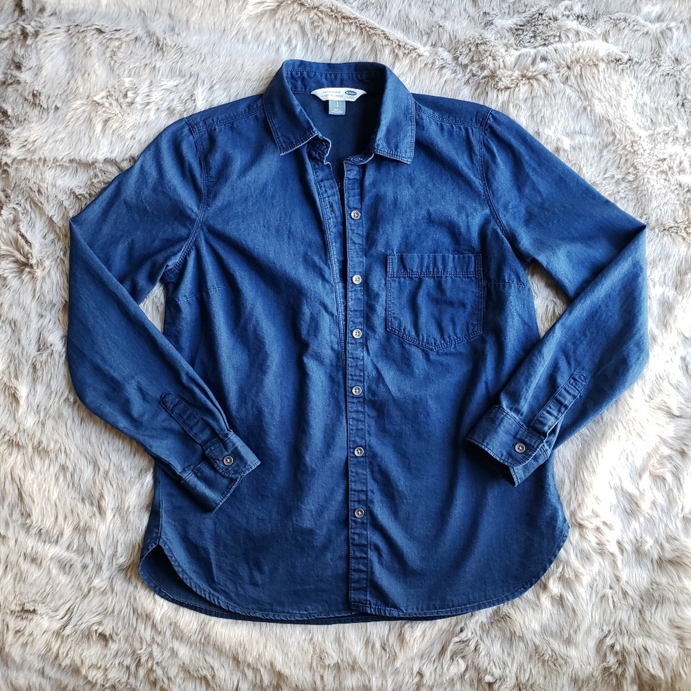 Old Navy Mock Denim Button Down